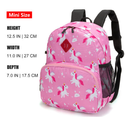 JinBeryl Toddler Backpack for Girls, 12 Inch Little Kids Backpack for Preschool or Kindergarten - Image 3